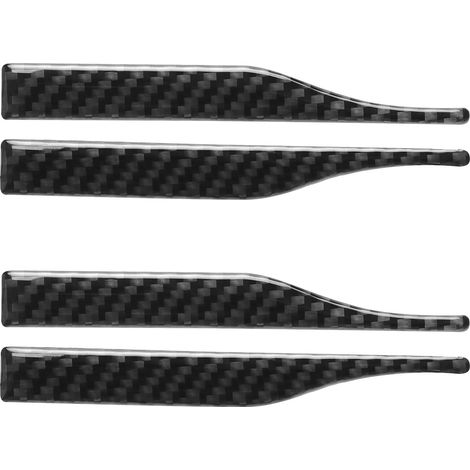 Store 4pcs Film de Protection Rétroviseur de Voiture Bande de Grattage Anti-Collision 12x1.44cm Autocollant de Protection Rétroviseur Voiture en Fibre de Carbone Autocollant Décoration (1/5)