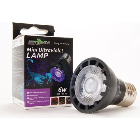 Mini lampada LED UV E27 da 6W viola per terrari e luce notturna per scorpioni (1/5)