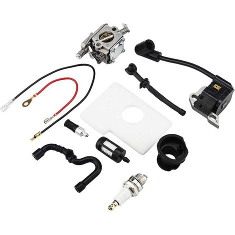 Bobina di accensione del carburatore Bobina di alta qualità con candela Linea del carburante Buona resistenza per motosega Stihl Walbro 017 018 MS170 MS180 (1/4)