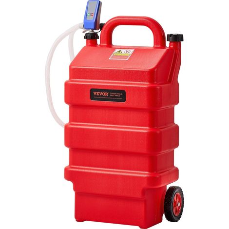Tragbarer Caddy-Kraftstofftank (16 Gallonen) mit 12-V-Elektropumpe (25 GPM), 4-Fuß-Ansaugschlauch und automatischer Abschaltdüse (1/5)