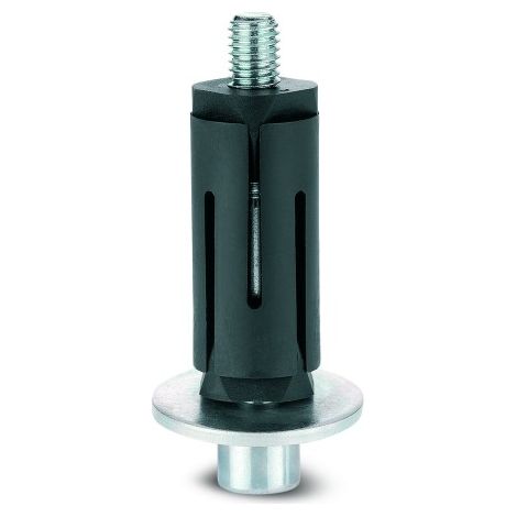 Fixations expansibles 24-27mm pour roulettes - tube rond - inox - TENTE