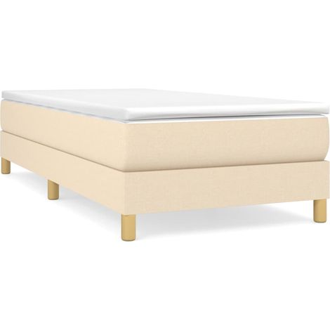 Maison Exclusive - Boxspringbett mit Matratze Creme 100x200 cm St