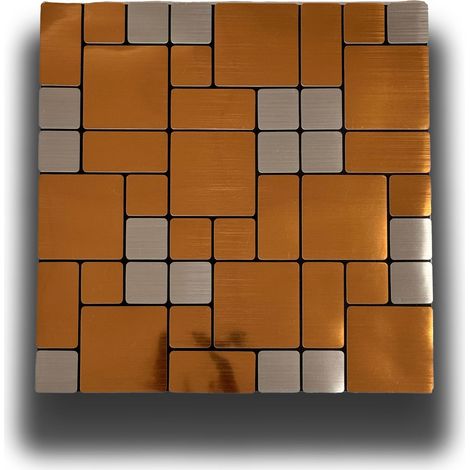 Piastrelle 3D Autoadesive in PET acustiche e isolanti 30x30cm (4mm spessore) MOSAICO ORO ARGENTO