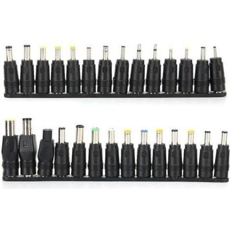 (Comme limage montrée) Adaptateur secteur pour ordinateur portable 28pcs embouts d\'adaptateur d\'alimentation cc 5.5x2.1mm tête de conversion de (1/4)