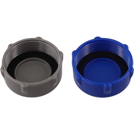 Lot de 2 bouchons de valve de vidange pour piscine hors sol Coleman, pièce de rechange P6D1158 P6H1158 P01006 P01010, couvercle de drainage anti-fuite en plastique nylon, bleu et gris (1/5)
