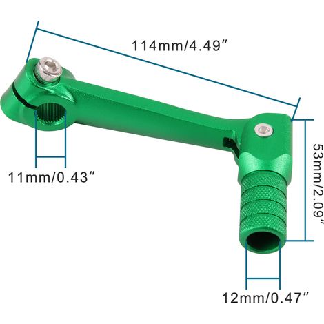 Motorcycle modified gear shift lever, aluminum alloy folding gear lever, ZhengLin T4 TGR Bosuer MX6, green. (1/4)