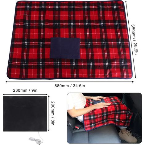 Couverture chauffante électrique USB pour voiture ou bureau, couverture chauffante chaude pour l'hiver à la maison, coussin chauffant pour genoux, tapis chauffant (1/5)