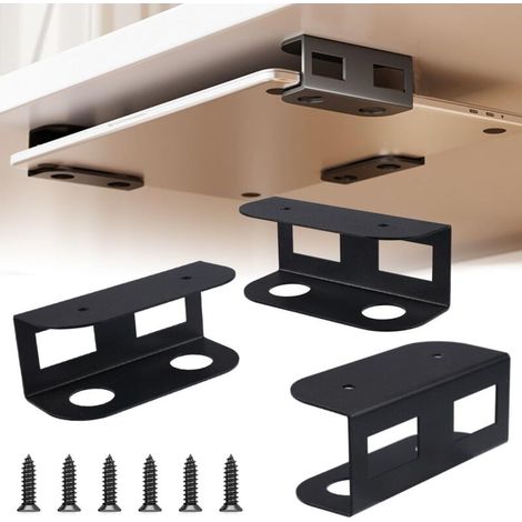 Multifunktionaler Laptopständer für unter den Schreibtisch, geeignet für Laptop, Tastatur, Tablet, Router, passend für Geräte bis zu 4 cm Dicke.