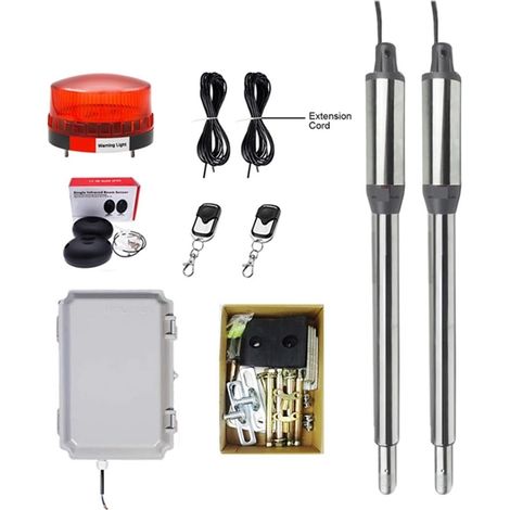 Kit d'ouvre-portes automatiques Dispositif d'ouverture de porte automatique Kits multifonctionnels d'opérateur d'ouvre-porte battante en acier inoxydable avec accessoires en option pour accessoires de (1/5)