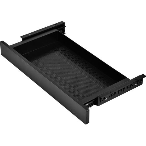 Tiroir coulissant sous le bureau, tiroir à crayons facilement extensible, organisateur de rangement pour bureau assis-debout (Noir) (1/5)