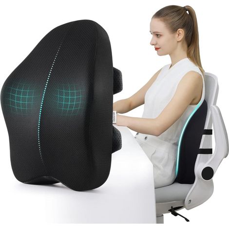 Lendenwirbelstütze für Bürostühle – lindert Rückenschmerzen – ergonomisches Design – geeignet für Auto- und Bürostühle – atmungsaktives Design (1/5)