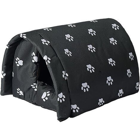 Caseta exterior para gatos, resistente al invierno, impermeable y cálida, casa para mascotas con forro suave, plegable, resistente a la intemperie, refugio para animales domésticos y callejeros, 54x42 (1/5)