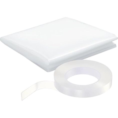 Protection De Vitre Cassée pour Voiture Écran PVC Transparent - Film Temporaire avec Ruban Adhésif Double Face 79x119 cm pour Véhicule Endommagé SUV Camping-Car Intérieur (1/5)