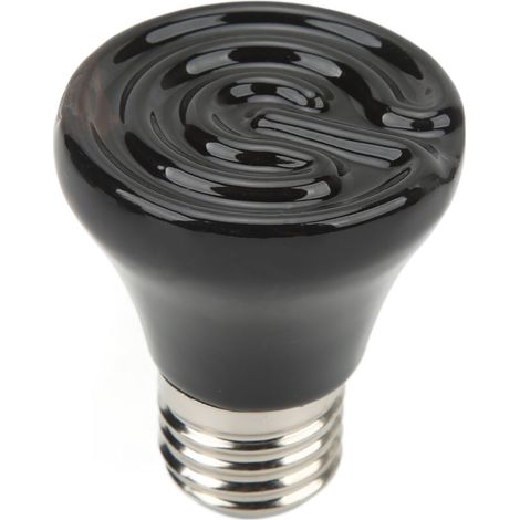 Douille céramique E27 pour lampe chauffante infrarouge, mini ampoule chauffante noire 100W 220-240V, idéale pour terrarium de reptiles, tortues, hérissons, lézards, araignées, serpents, cochons, poule (1/5)