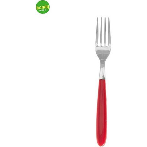 Forchetta tavola light EME Posateria colore rosso/cromo 19 cm