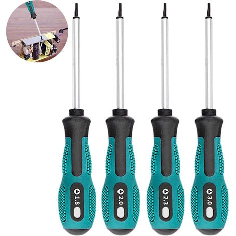 Kit Tournevis Triangle Magnétique Anti-dérapant, Outillage de Réparation, Lot de Précision avec Embouts de Rechange (1/5)