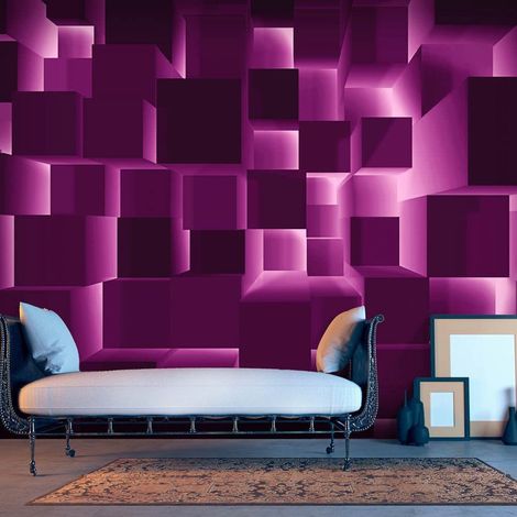 Papier peint coup violet - 150 x 105 cm (1/4)