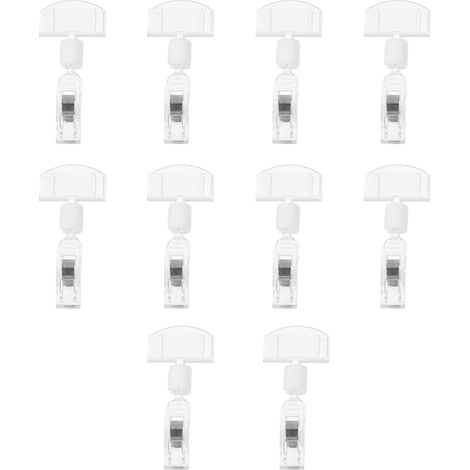 piece set of plastic table sign stands price tag holders for
