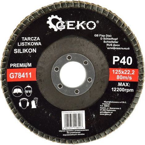 Silikon-Schleifscheibe 125 mm P40 geko premium (10/200) (1/5)