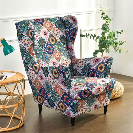 Housse de fauteuil à oreilles avec motif mandala, élastique [22EW16] (1/5)