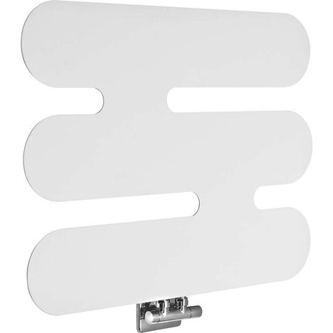 Sapho Calefacción - Toallero eléctrico, 79x59 cm, conexión en el centro, blanco mate MI6080 (1/5)