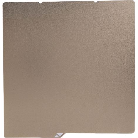 Plateau d'impression PET PEI compatible avec l'imprimante 3D Anycubic Kobra 3 S1C, 264 x 276 mm, texture noire, finition or mat. (1/5)