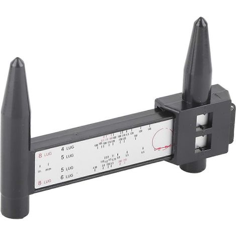 Outil de mesure coulissant pour entraxe de jante de voiture (4, 5, 6, 8 trous). (1/4)