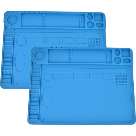 Tapis Magnetique En Silicone Haute Temperature - Pour Soudure Et Reparation Electronique - Tapis Organisateur De Vis - 1 Unite (1/5)