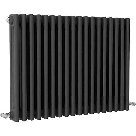 SKY Bathroom Traditional Cast Iron Style Radiator 3 Column Anthracite 600x830mm