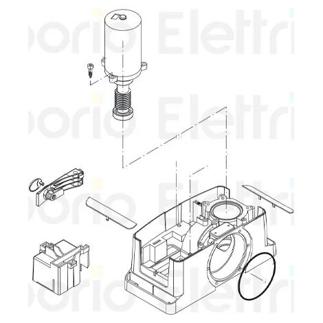 beninca pièce détachée moteur + vis sans fin et bride pour bull 424 9686416