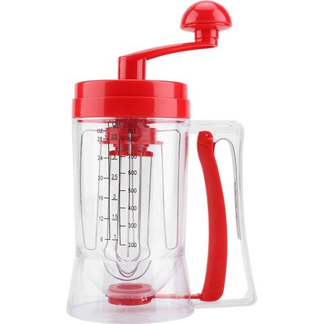 Distributeur de pâte à crêpes à Main, Manuel de mélangeur de pâte à crêpes Cupcake Distributeur mélangeur Machine Outil de Cuisson pour Cupcakes, gaufres (1/5)
