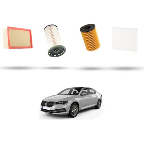 Kit tagliando 4 filtri compatibile con Skoda Superb III (3V) 1.6 TDI 88kw Dal 2015 (1/5)