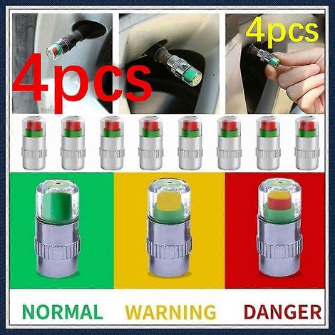 4Pcs Moniteur de Pression des Pneus Auto Outil de Diagnostic de Gonflage Véhicule (1/5)