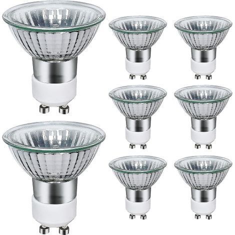 Lot de 8 ampoules halogènes GU10 35 W, 220 V, spot halogène GU10, lumière chaude 2800 K. (1/5)