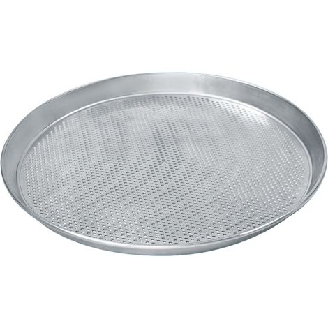 Plaque ronde pour pizzas ø 240 mm en aluminium, perforé ø 3 mm - VIRTUS