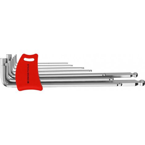 Allen 9 habitaciones Key Set 1.5-10 mm DH Cabeza esférica PB Herramientas Swiss