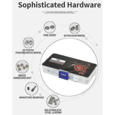 Kit complet de remplacement pour extrudeuse double Voron M4. Pièces imprimées en 3D. Pièces non assemblées. Compatible avec Ender 3/Ender 3 Pro/Ender 3 V2/Ender 3 Max.