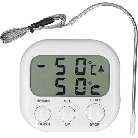 Thermomètre sonde alimentaire 2 en 1 – viande numérique – four / cuisine / barbecue / fumoir
