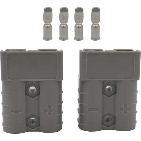 Anderson connector for charging and powering, male and female pair, AMH 50A 600V (1/4)