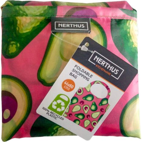 Sac à Provisions Réutilisable, Pliable, Compact et Écologique, 100% Plastique Recyclé, 43 X 43 Cm (1/2)