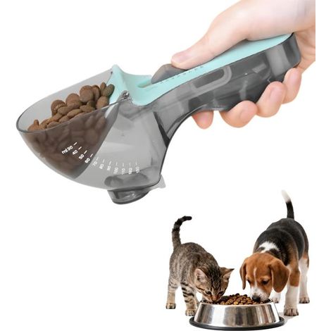 Comoda ciotola per il cibo con manico regolabile e bilancia integrata, ideale per gatti e cani di piccola taglia. (1/5)