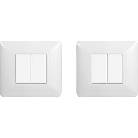 gloca Set 2 Placche Plastica 2P Bianco Compatibili Matix (1/4)