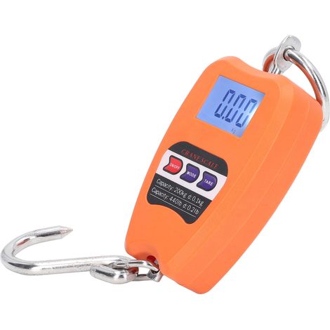 Digitale Hängewaage, tragbar, bis 200 kg Tragkraft, präzise, multifunktionale Mini-Hängewaage mit LCD-Bildschirm (1/5)