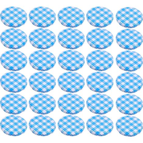 Couvercle Bocal - Étanche 63 mm - Pour Confiture et Conservation Alimentaire - Réutilisable - Lot de 50 (1/5)