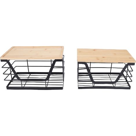 Support de sac poubelle en métal avec couvercle en bois, 2 pièces, suspendu au mur ou distributeur de rouleaux de déchets de bureau, grande ouverture (1/5)