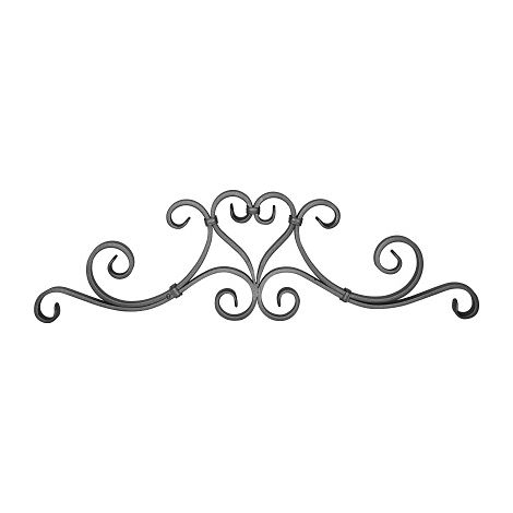 Deco Fer Forge – Décor volute grilles et portails 800x230 mm – Plat 20x8 mm en fer forgé pour structures extérieures – Finition durable et esthétique