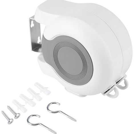 Line of drying of clothes Double retractable wall-mounted of 13m, tool of cleaning indoor and outdoor (1/5)