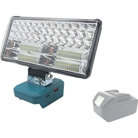 LED Work Light Portable Outdoor Work Light with USB Charging Port,8 Inch 3300lm Flashlight,Compatible with MaKita 14.4V-20V Lithium Battery BL1860B BL1850B BL1840 (1/4)