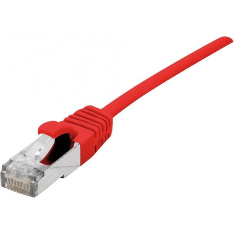 DEXLAN Cordon RJ45 CAT 6A S/FTP LSOH SNG FIN rouge - 0,3 m (858728)