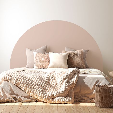 Stickers tête de lit - Couleur tendance - 160 x 130 cm - Pour lits (120 à 140 cm) - Adhésif MAT (1/2)